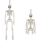 Posable Halloween Human Skeleton Prop Lifelike Skull Bones Scary Decoration for Haunted House Theme Party Cosplay Event Decor