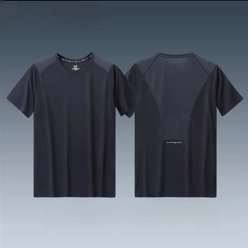 1pc Men 2026 Summer Sports T Shirt Slim Fit Quick Dry Breathable Top For Running Fitness Training Athletic Wear