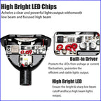 90W 2 PCS 3.0 Inch Blue Bi LED Projector Lens Universal Headlight Retrofit For H1 H4 H7 H11 Auto Light Headlamp Car Accessory