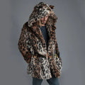 Hood Imitation Fur Fur Coat Men Leopard Mink Coats Mens New Fur Coat Mens Winter Warm Faux Fur Cardigan Tops Men