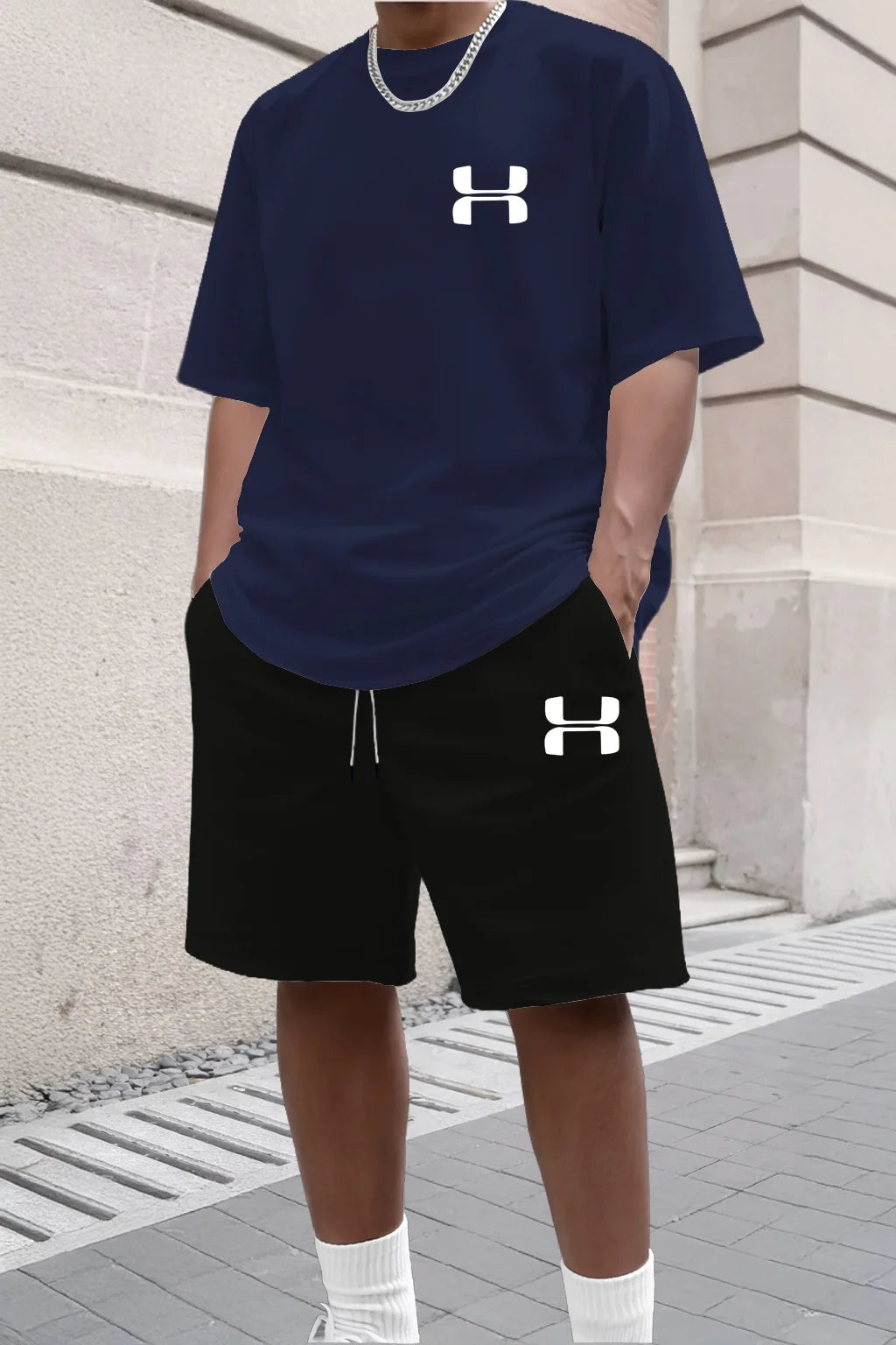 2026 New Men's Sportswear Short Sleeved T-shirt and Sports Shorts Summer Casual Jogging Pants Set Men's Two-piece Set
