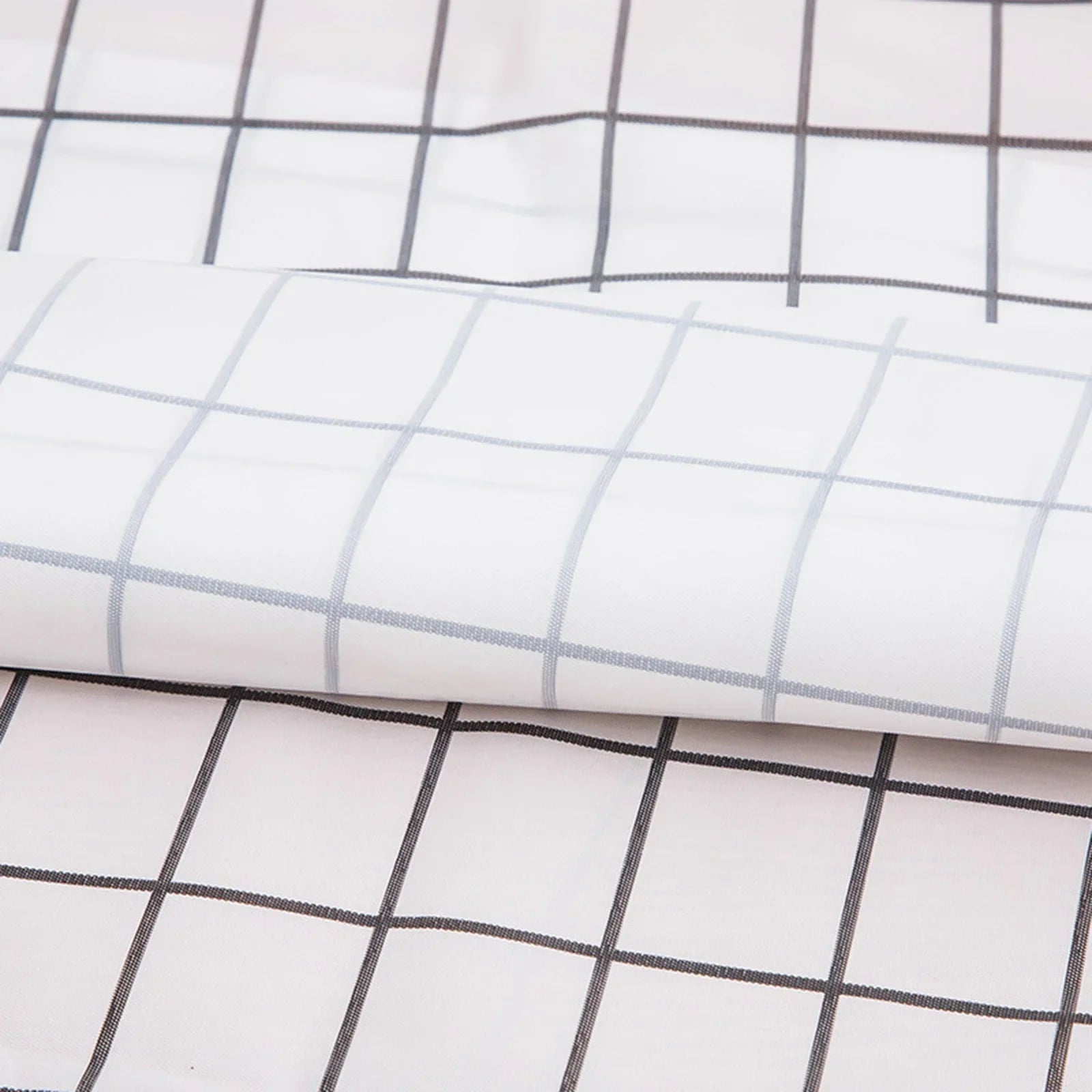 Plastic PVC Rectangula Grid Printed Tablecloth Waterproof Oilproof Kitchen Dining Table Colth Cover Mat Oilcloth Antifouling