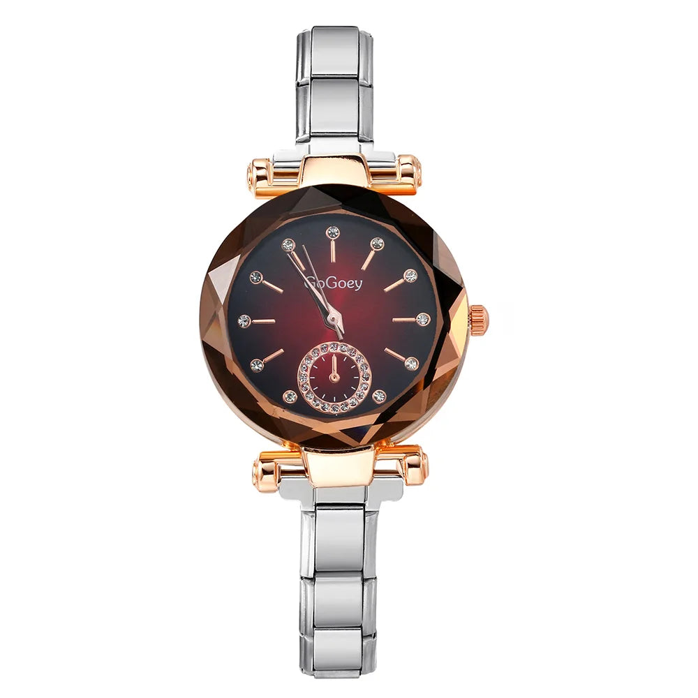 Design Luxury High Class Feeling Women Men Quartz Watch Stainless Steel Strap Width 9mm Trendy Trend Everyday Couples Gifts