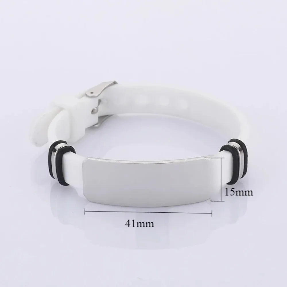 Fashion Couple Bracelets Stainless Steel Silicone Multi-color Wristband Valentine's Day Gifts Jewelry