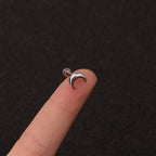 1PC 16G New Cross Heart Flower Crown Tragus Helix Stainless Steel Labret Lip Bar Rings Stud Cartilage Ear Piercing Body Jewelry