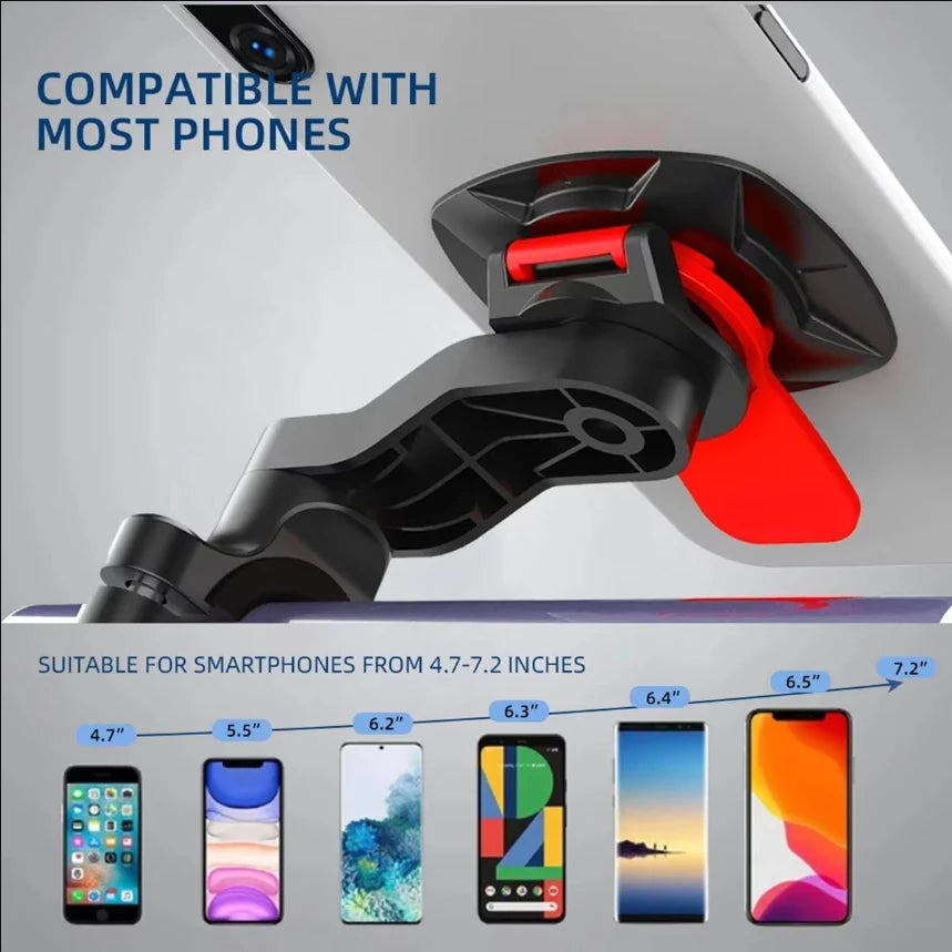 Motorcycle Phone Holder 360° Rotatable Bike Phone Support Anti-Shock Outdoor Riding Navigation Phone Bracket Cycling Accessories
