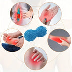 Peanut Massage Spiky Ball Foot Massage Roller Deep Tissue Massage Ball Training Grip for Plantar Fascia Shoulders Neck & Back