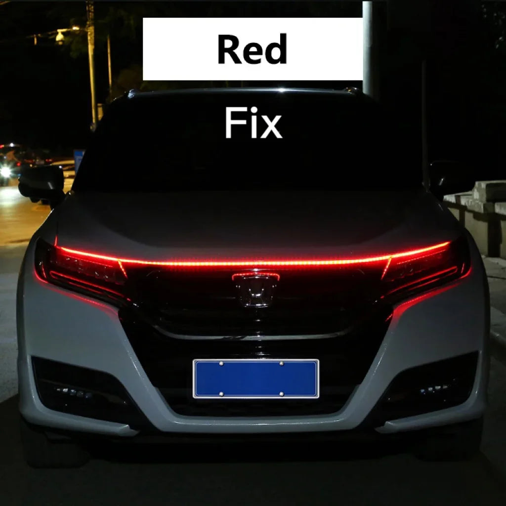 LED  Car Daytime Running Light DRL With Turn Signal Lamp Car Hood Decorative Light Strip With Start Scan Meteor Dynamic 12V New