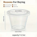 50/100pcs Clear Plastic Cups with Lids BPA Free Fruit Parfait Yogurt Dessert Container for Picnic Party Catering Storage