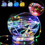 LED Solar Tube Rope Led Light Outdoor Garden Christmas Decoration Fairy String Light Outdoor Wedding Party Led Lamp