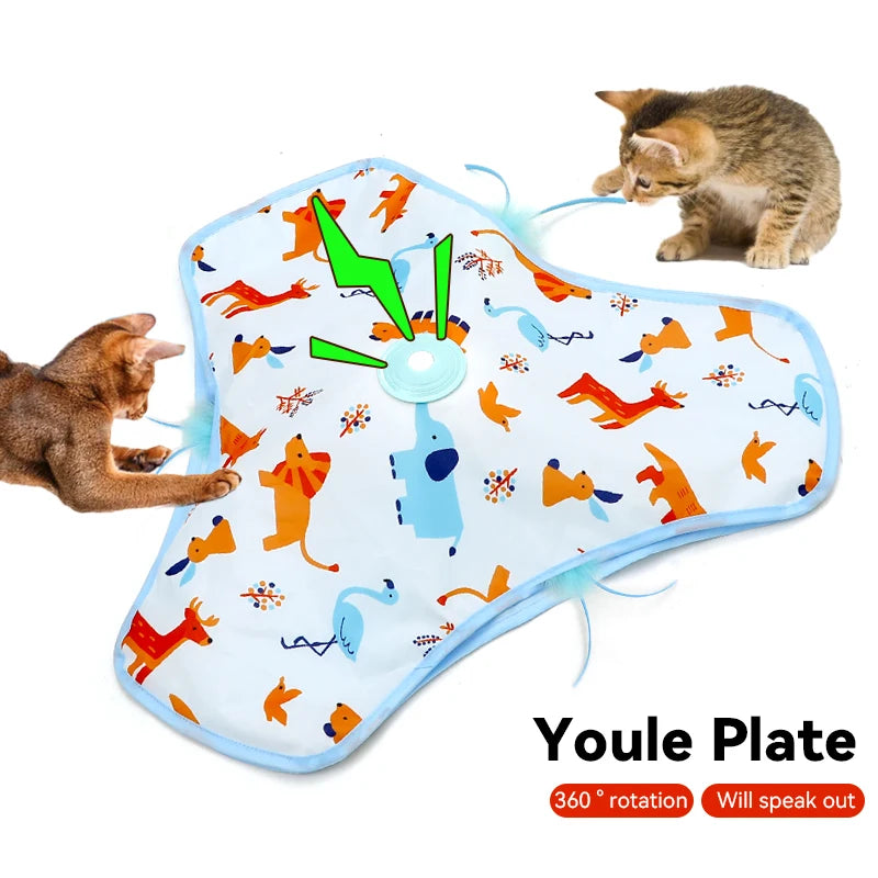 Interactive Cat Toys for Indoor Cats Motion Activate with Mat Rechargeable Cat Hunting Toy Hide and Seek Toy