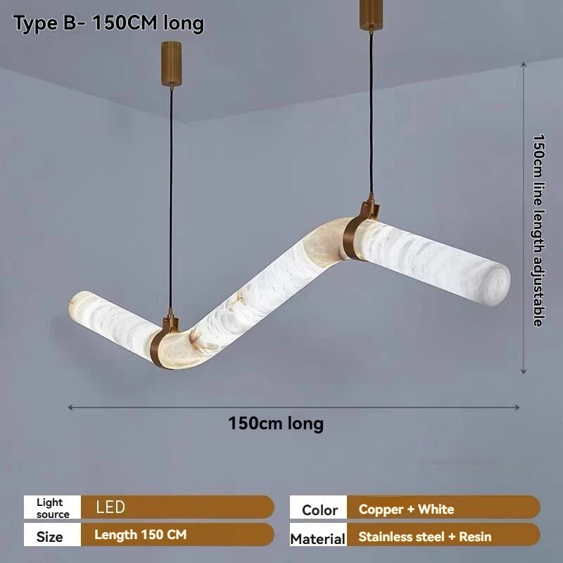 Luxury Faux Marble Chandelier Modern Minimalist  Pendant Light for Living Room Dining Room Bedroom Indoor Lighting Fixtures