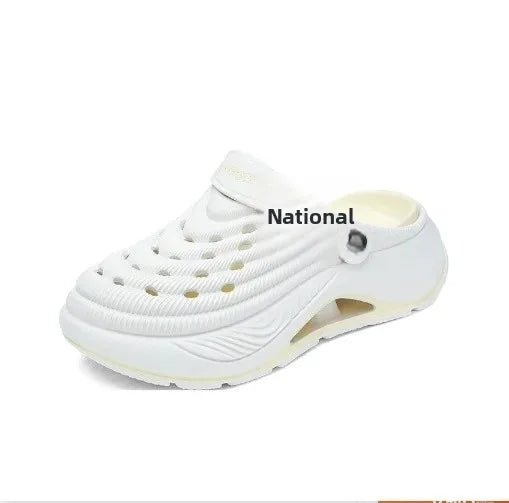 Luxurious Summer Men's Sandals Outdoor Wearable Slippers Thick Bottom Hole Design Anti-Slip Comfortable EVA Material Leisure Sho