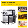 SucceBuy Commercial Slushy Machine 1x3L 2x3L Tank Frozen Drink Machine 24 Cups Stainless Steel Margarita Smoothie Frozen Drink