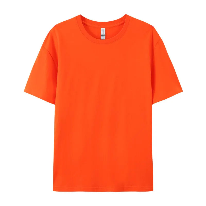 Free printing 180Gsm 100% Cotton Short Sleeve Tops Tee  Custom Order Choice Yourself Unisex O-Neck Men T-Shirt Plus Size S-6XL