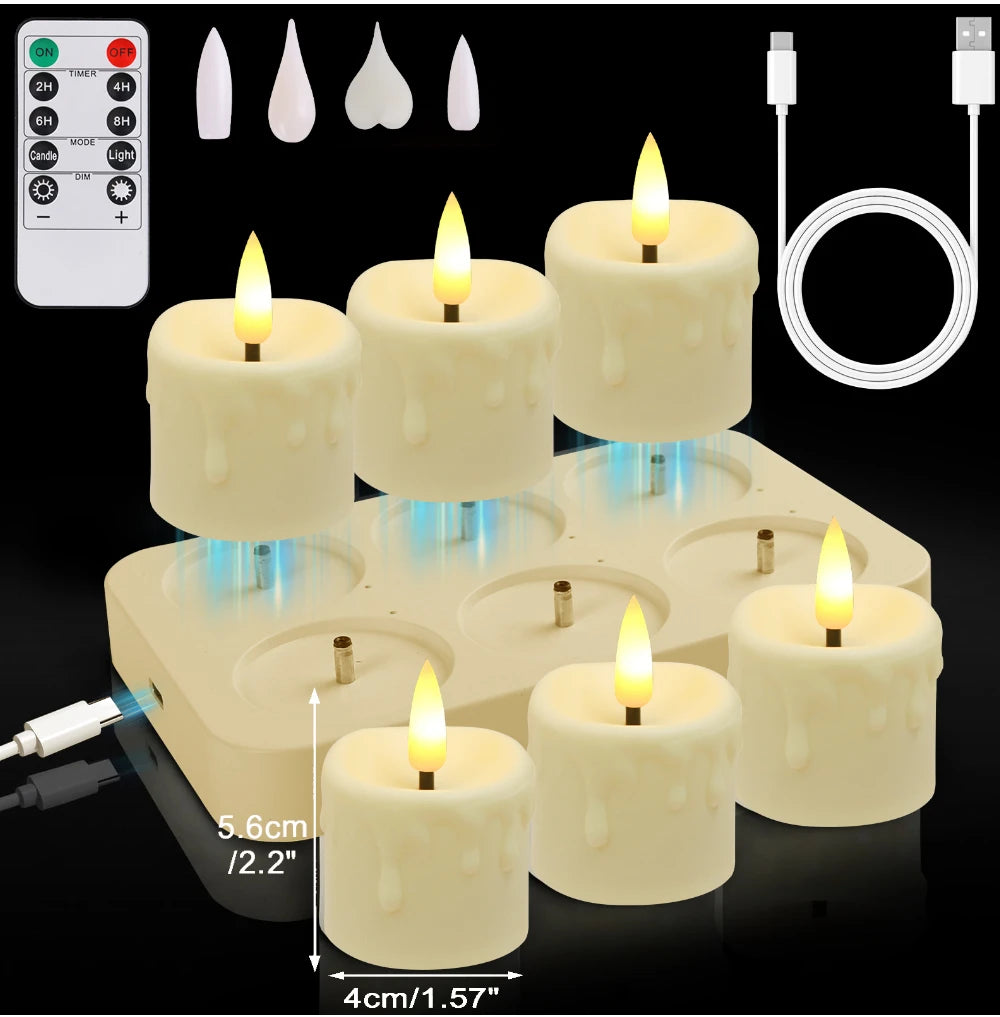 LED Candles 24/12 Pack Flameless Flickering Tea Light Warm White Candle for Party Wedding Birthday Christmas Gifts Home Decor