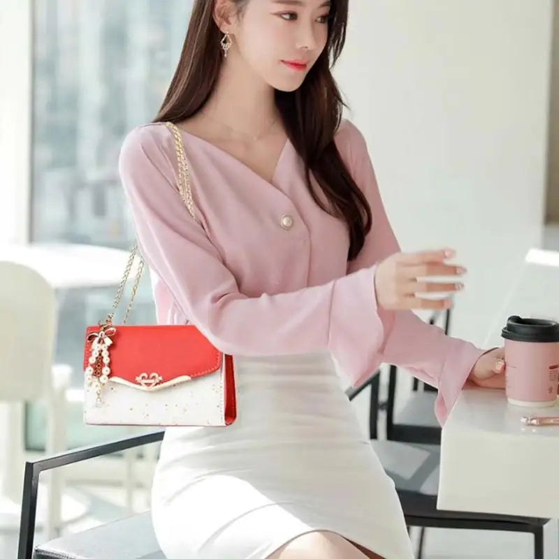 Korean Version Women's Crossbody Bag Sequin Chain Shoulder Bag Mobile Phone Bag