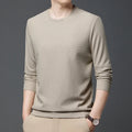 Men Long Sleeve t-Shirt Tops Fashion Waffle t Shirt o Neck Slim Fit t-Shirts Comfortable Tee Soild Casual Tshirt Man Clothing