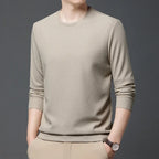 Men Long Sleeve t-Shirt Tops Fashion Waffle t Shirt o Neck Slim Fit t-Shirts Comfortable Tee Soild Casual Tshirt Man Clothing