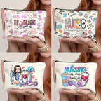 1pc Makeup Bag with A Cartoon Nurse Design Cosmetic Pouch Lightweight for International Nurses Day Storage Beauty Case