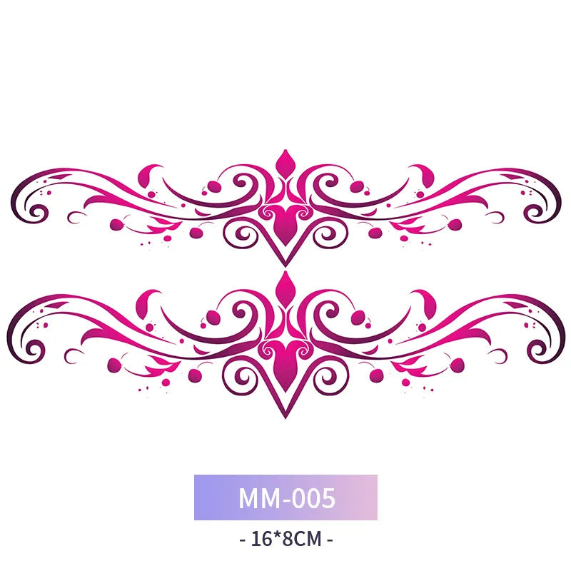 Sexy Succubus Tattoo Stickers Tatoo Waist Chest Woman Art Temporary Tattoos Waterproof Long-Lasting Fake Tattoos For Women