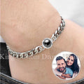 Men's Circle Projection Bracelet Steel Jewelry Custom Photos Valentine's Day Gifts Friends Christmas Gifts Original Design