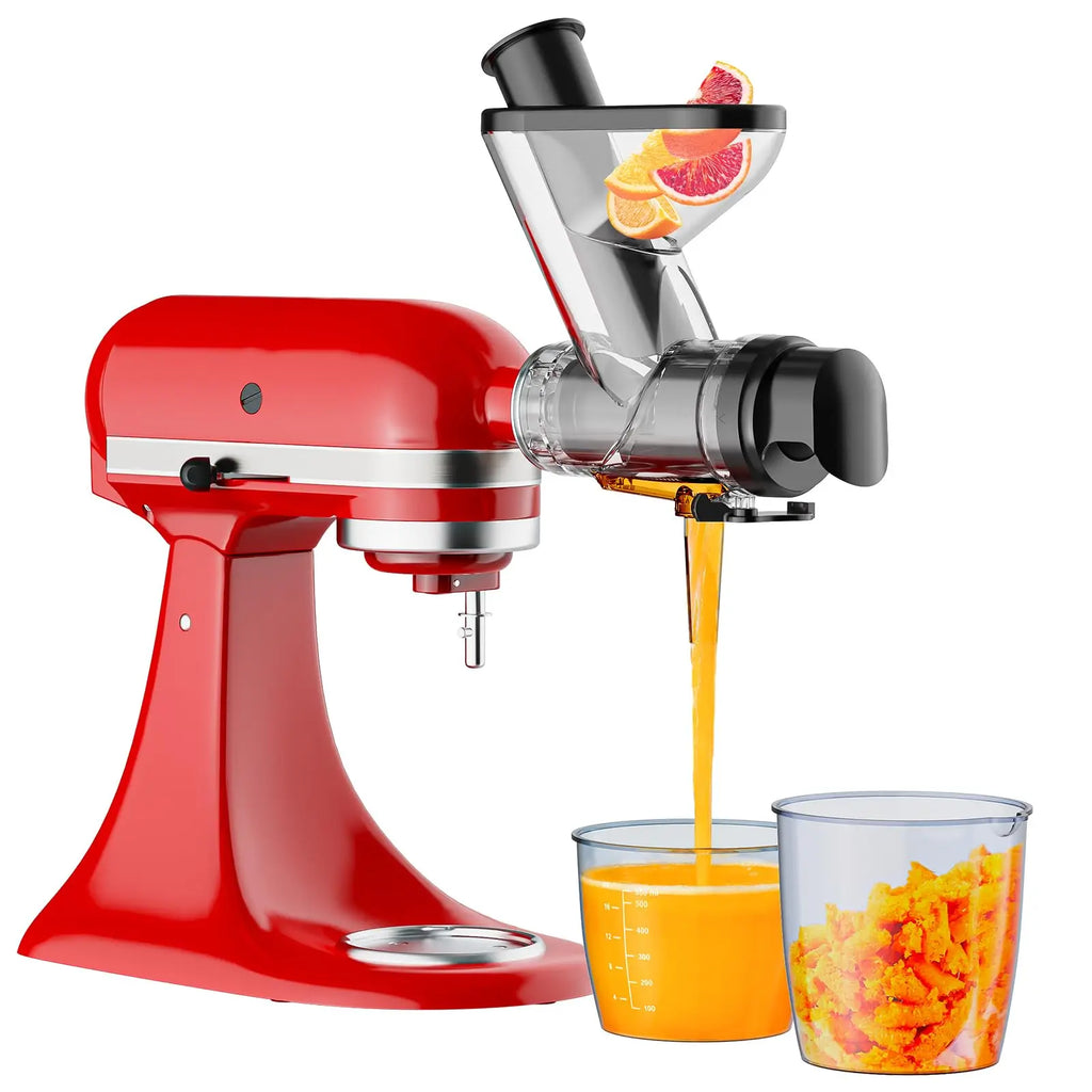 Masticating Juicer Attachment for KitchenAid Stand Mixer Slow Cold Press Juicer Machine with Dual Feed Chute