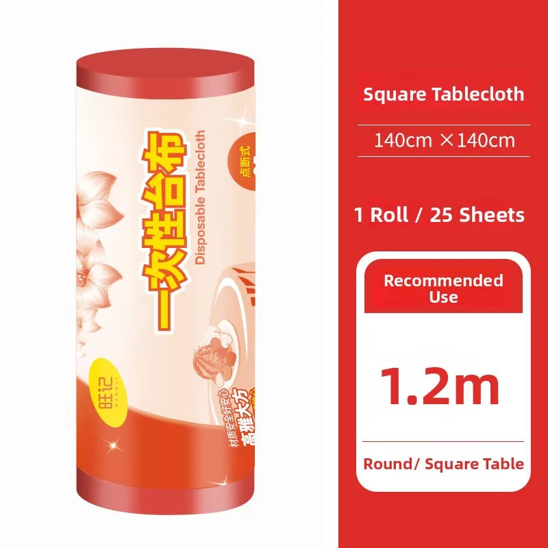 Disposable Plastic Tablecloth Thiened Waterproof Transparent Small Dining Cloth Home Use round Rectangle Square Tablecloth