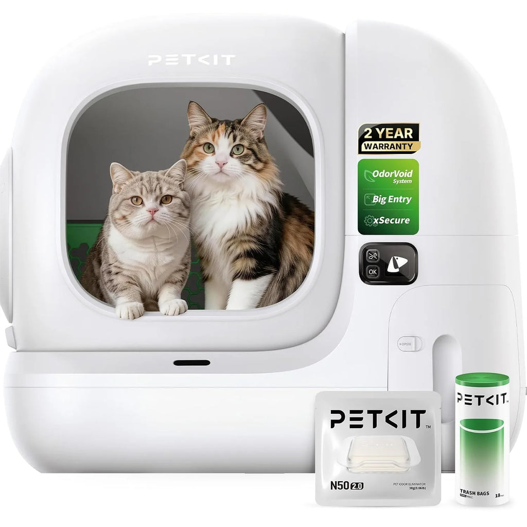 Purobot max 3 Self Cleaning Cat Litter Box,Odor Free&Leak Control&Low Entrance For Large & Multi Cats, Custom