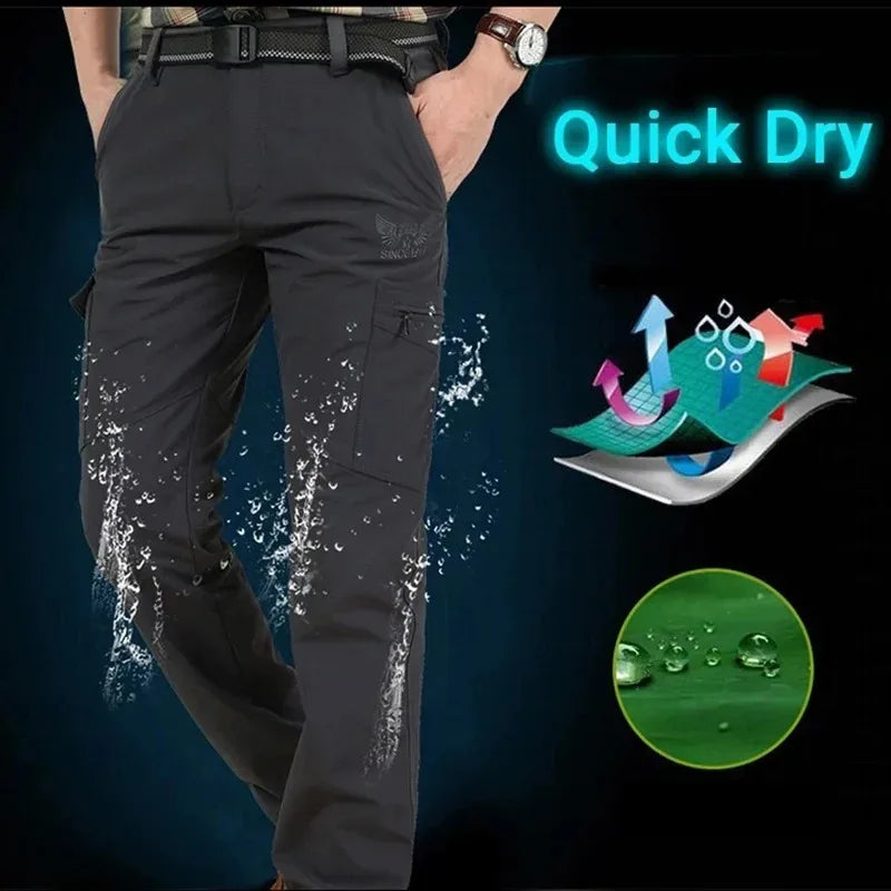 Summer Leisure Light Army Military Pants Men's Outdoor Waterproof Special Police Combat Military Camouflage Pants Cargo Camping