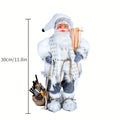 Blue and white Santa Claus, Christmas gifts New Year gifts Birthday gifts, home furnishings, window decorations