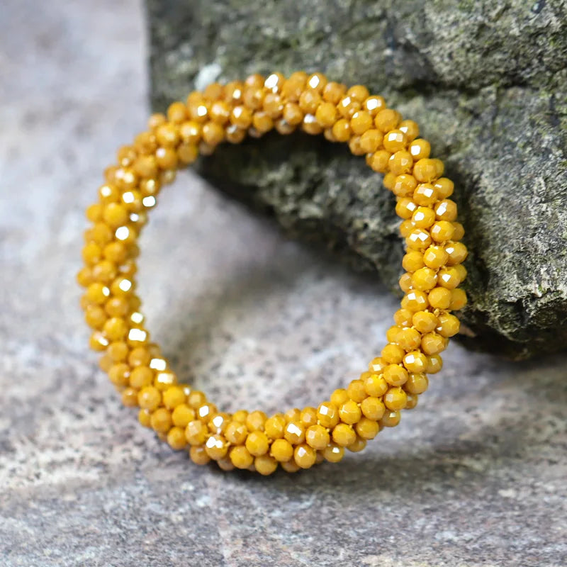 Bracelets for Women Multilayer Crystal Beads Strand Bracelet Boho Bracelet Jewelry Female Gift Wrist Accessories