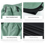 Men's Double Layer Fitness Shorts Men Fitness Gym Training 2 in 1 Sports Shorts Quick Dry Workout Jogging Double Deck Summer