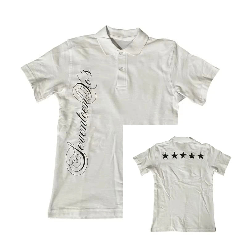 Fashionable American Retro Y2k 2026 New Style Personalized Printed Casual Short-sleeved Polo Shirt for Both Men and Women Emo