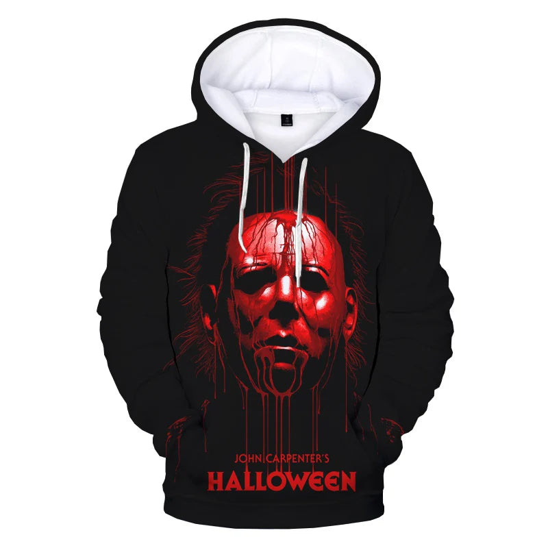 Halloween Horror Movie Hoodies Michael Myers 3D Print Y2k Hoodie Men Women Streetwear Pullovers Hooded Sweatshirts Male Clothing