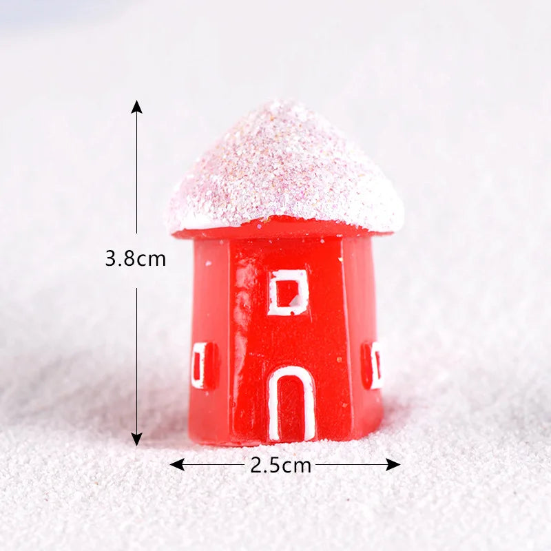New Christmas Deer Santa Claus Sled Tree Snowman Figurine Doll House Home Decor Miniature Garden Decoration Accessories Modern