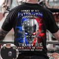 2025New Summer Hot Sale Double Gun Skull Digital Printing Short Sleeve Boys Handsome Personality Crew Neck T-Shirt Top