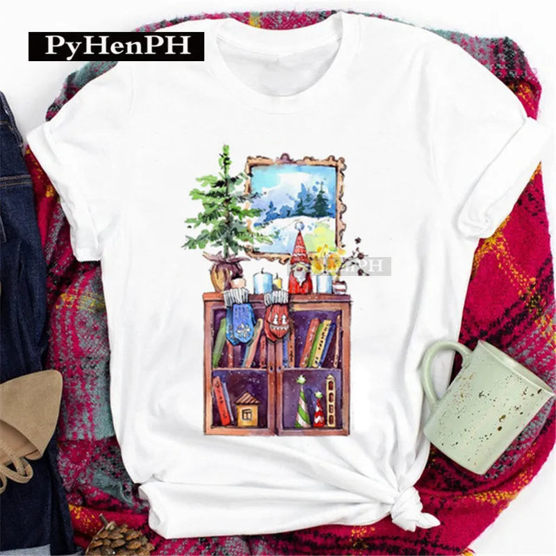 Merry Christmas T Shirt  Personalized and Exquisite Christmas Gift T-shirts and Clothes Women Clothing Aesthetic Clothes