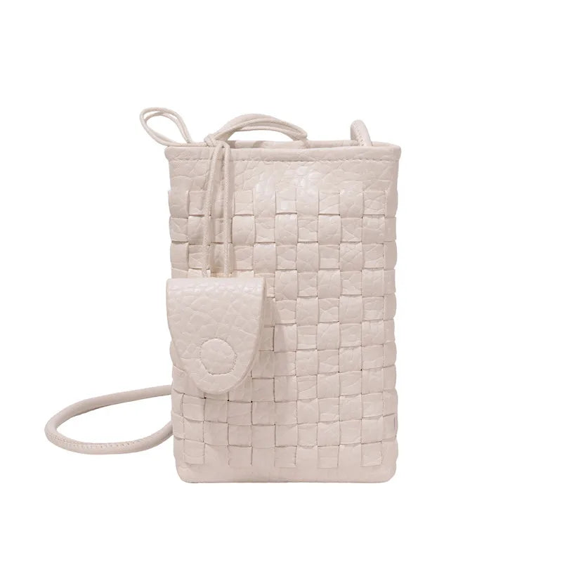 Women's Bag PU designer luxury bags woman 2026 Shoulder bags Fashion niche woven minimalist crossbody bag Wallet