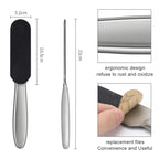 TP Professional Pedicure File Refills Foot File Stainless Steel Callus Remover Feet Rasp with 10 Replaceable Pads Coarse-Fine