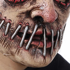 Soft Latex Mask for Halloween Party Adults Horror Big Mouth Nail Design Full Head Costume Realistic Scary Prop Durable