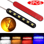 12V LED Strobe Light Strip for Car Motorcycle Hot-selling Cars License LED Medium Grid Flash Strips Auto Exterior Accessories