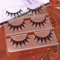 DIY white eyelashes manga Cosplay Feather Lashes full strips False Eyelashes Natural Thin Band Little Devil Eyelashes cos makeup