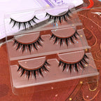 DIY white eyelashes manga Cosplay Feather Lashes full strips False Eyelashes Natural Thin Band Little Devil Eyelashes cos makeup