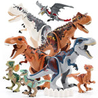 Jurassic World Brutal Raptor Building Blocks Dinosaur Model Tyrannosaurus Indominus T-Rex Assemble Educational Toy For Kids Gift