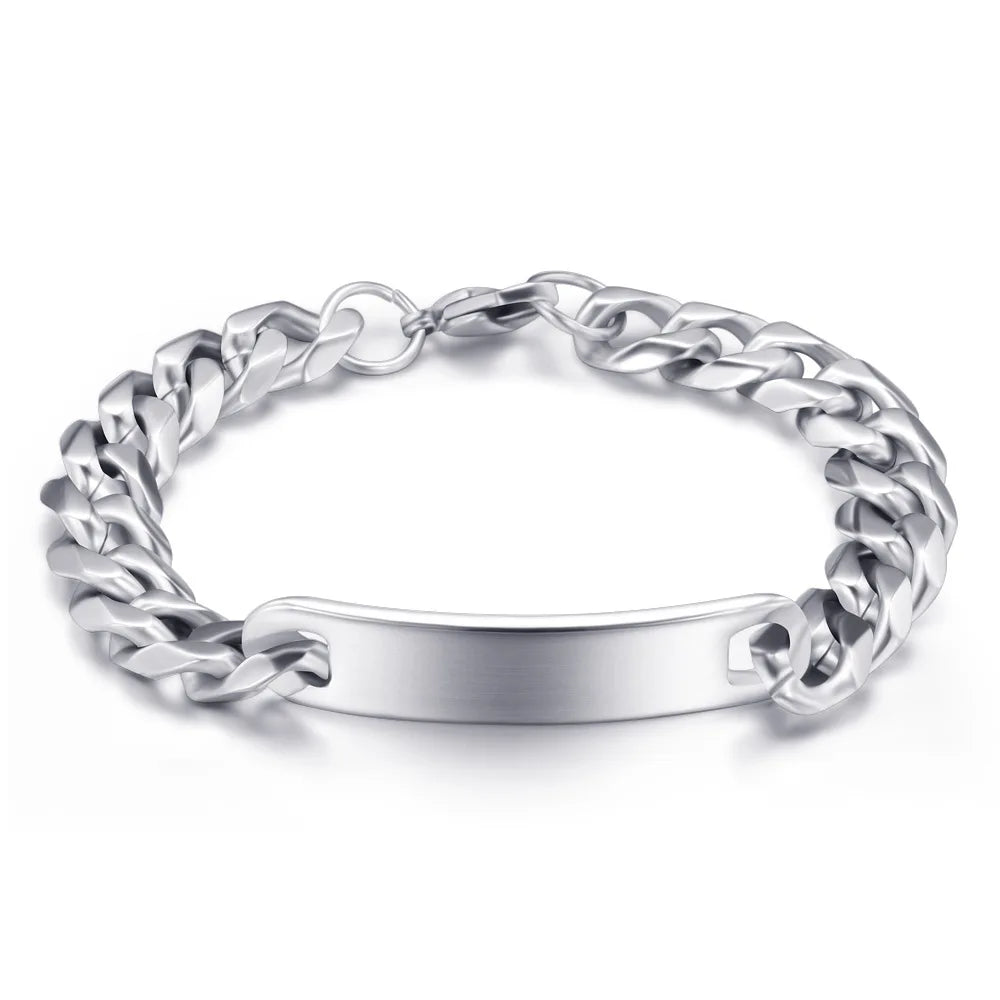 New Fashion Watch Chain 10mm Smooth Titanium Steel Bracelet for Men Customizable Personalized  Male Gentleman Business Gift