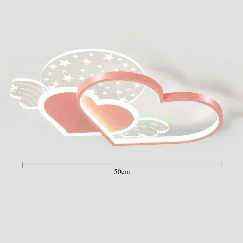 Modern Minimalism Love LED Ceiling Lamp Bedroom Study Restaurant Ceiling Light Living Room Decor High-light Acrylic Ceiling Lamp