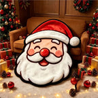 Christmas Santa Claus Flannel Blanket Lovely Soft Warm Plush Throw Blanket Novelty Cartoon Holiday Festival Gift Home Decor