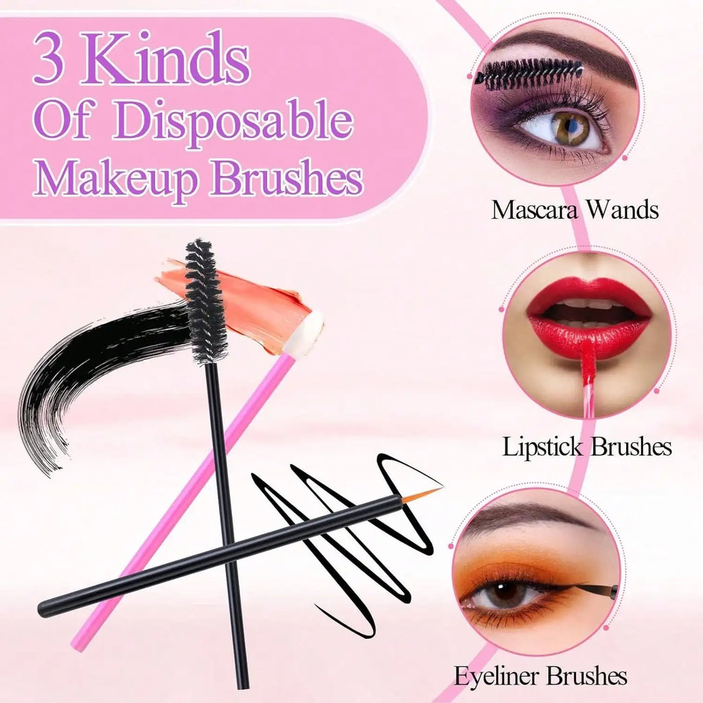 309-Piece Professional Disposable Makeup Kit - Triangular Puffs, Mascara Wands,Cosmetic Applicators - Hygienic Beauty Tools Set