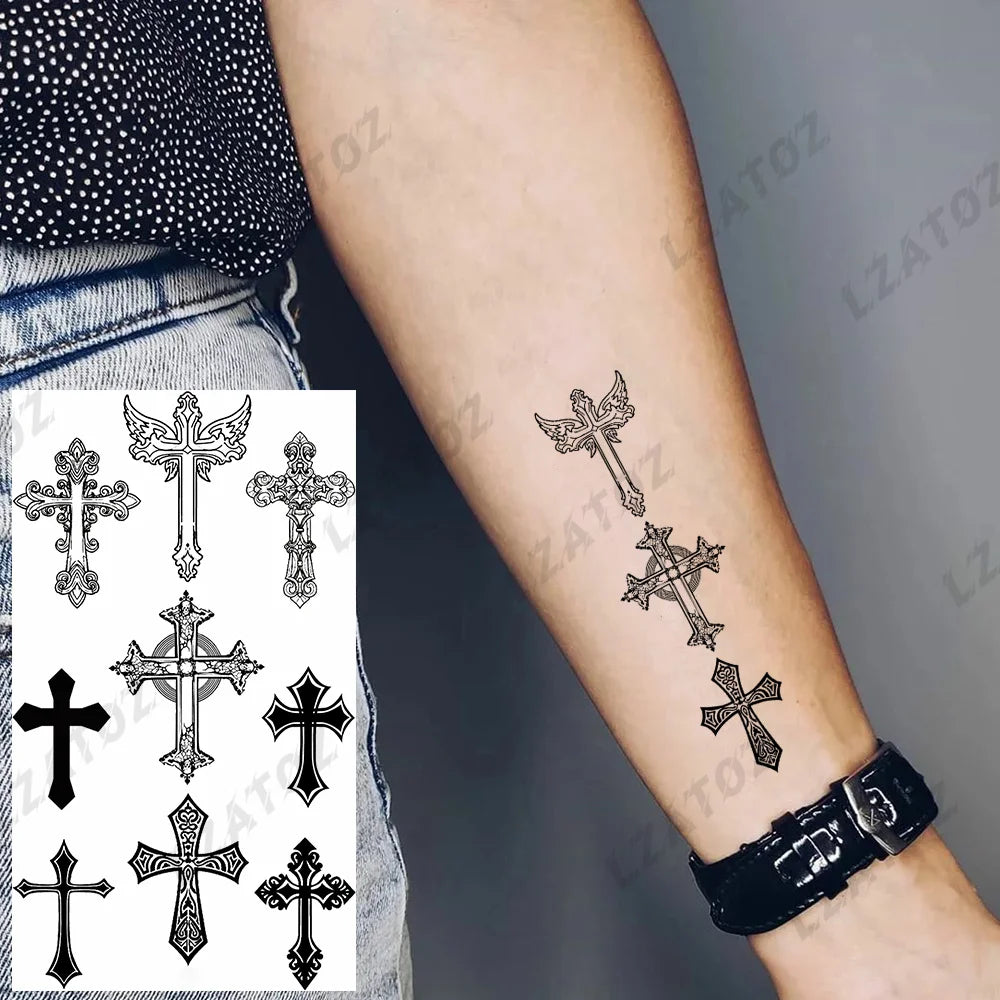 Realistic Eye Flower Temporary Tattoos For Woman Adults Rose Butterfly Tiny Fake Tattoo Sticker 3D Finger Waterproof Tatoos